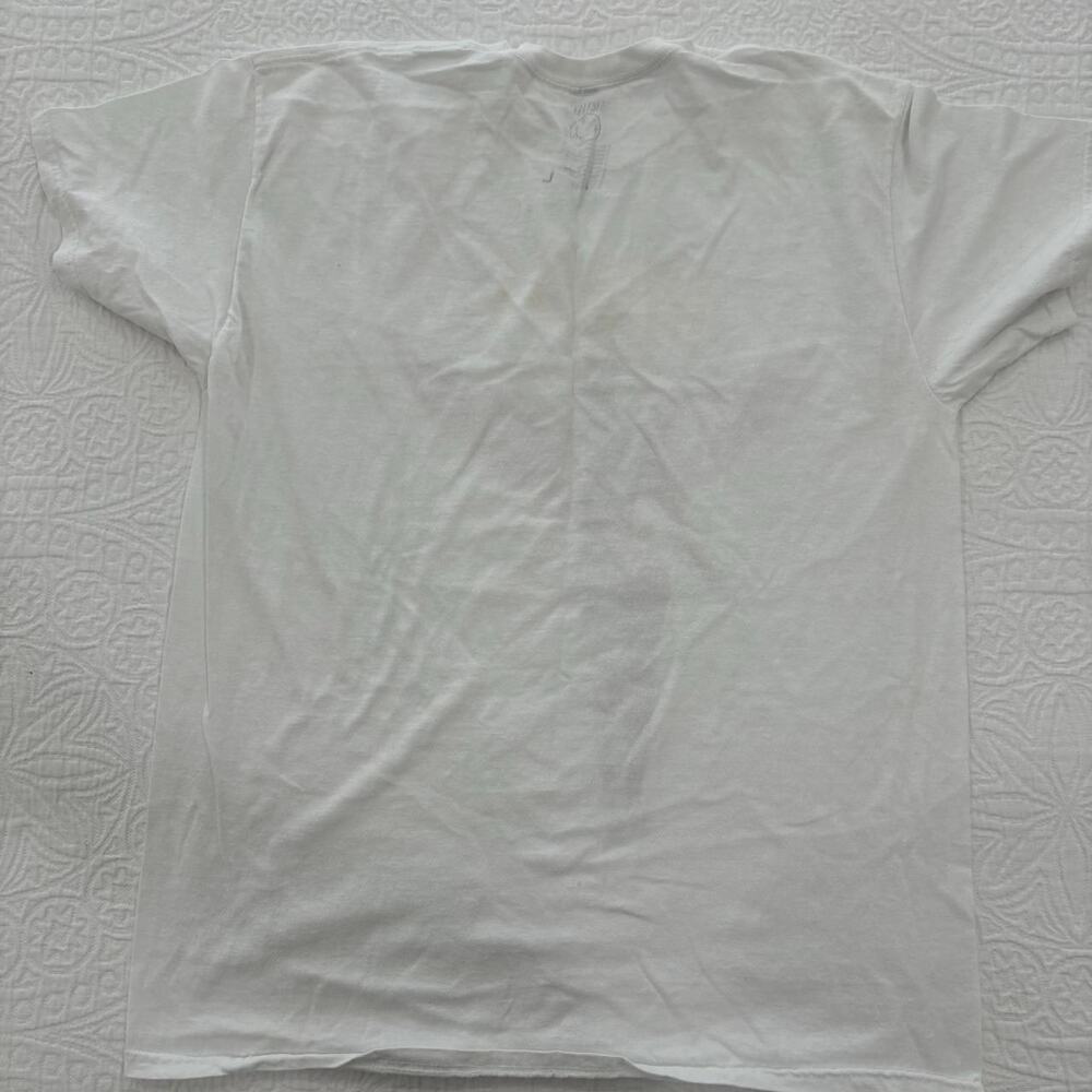 Nirvana band tee in white and yellow